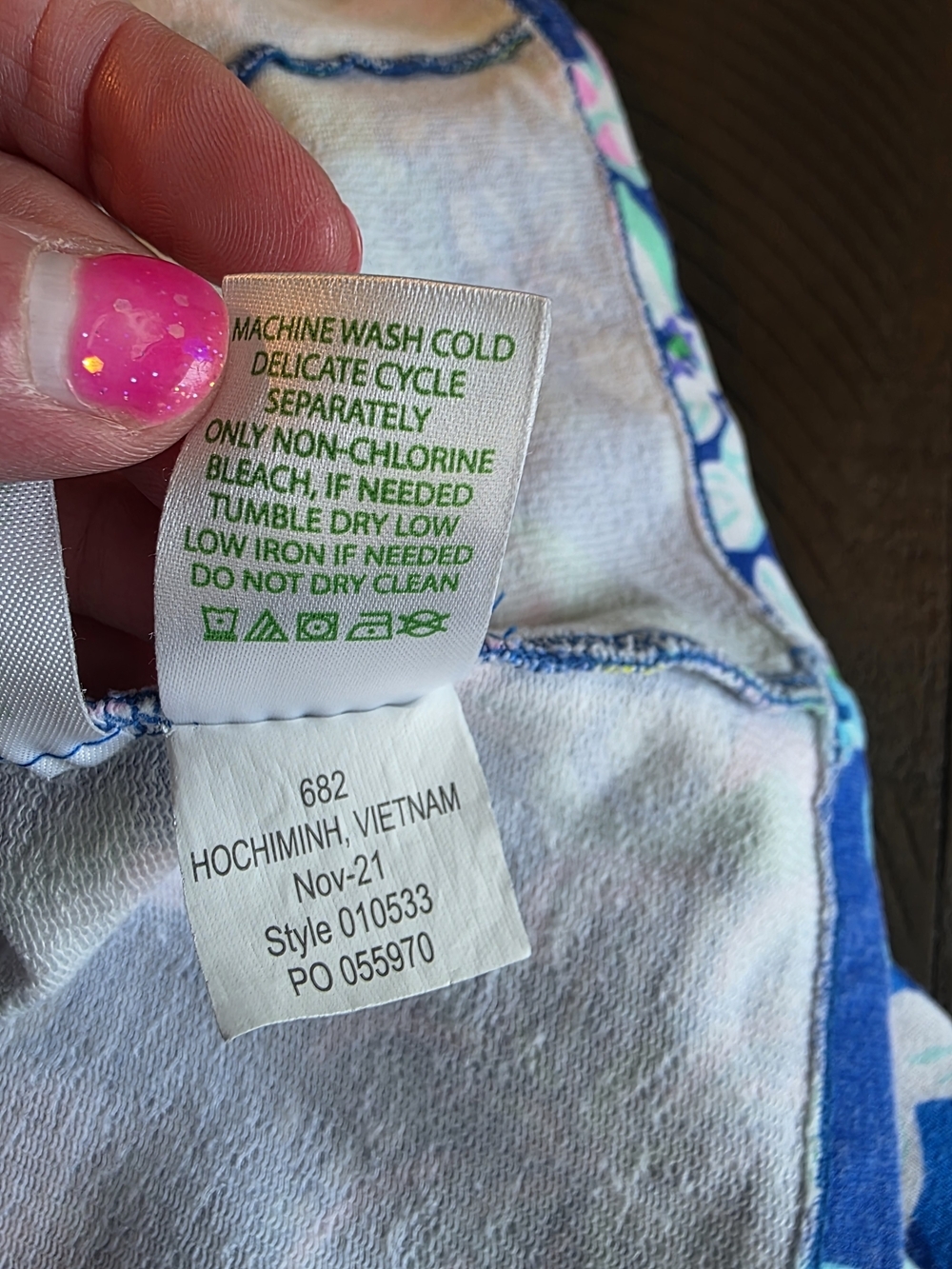 Lilly Pulitzer Melena UPF 50+ Popover Borealis Blue Social Quarter Zip SZ Large - Picture 10 of 11